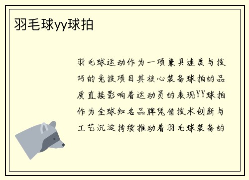 羽毛球yy球拍